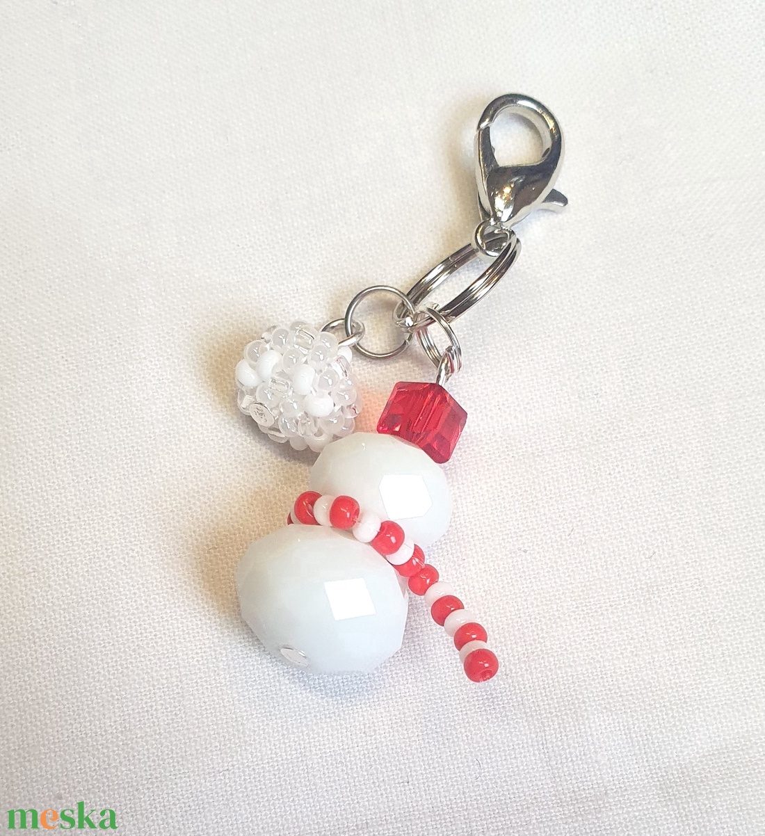 Hóember - karácsony - karácsonyi ajándékozás - karácsonyi képeslap, üdvözlőlap, ajándékkísérő - Meska.hu