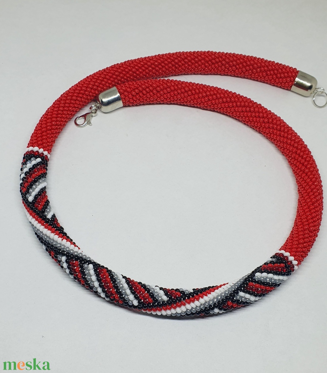 gyöngyhorgolt nyaklánc - ékszer - nyaklánc - gyöngyös nyaklánc - Meska.hu