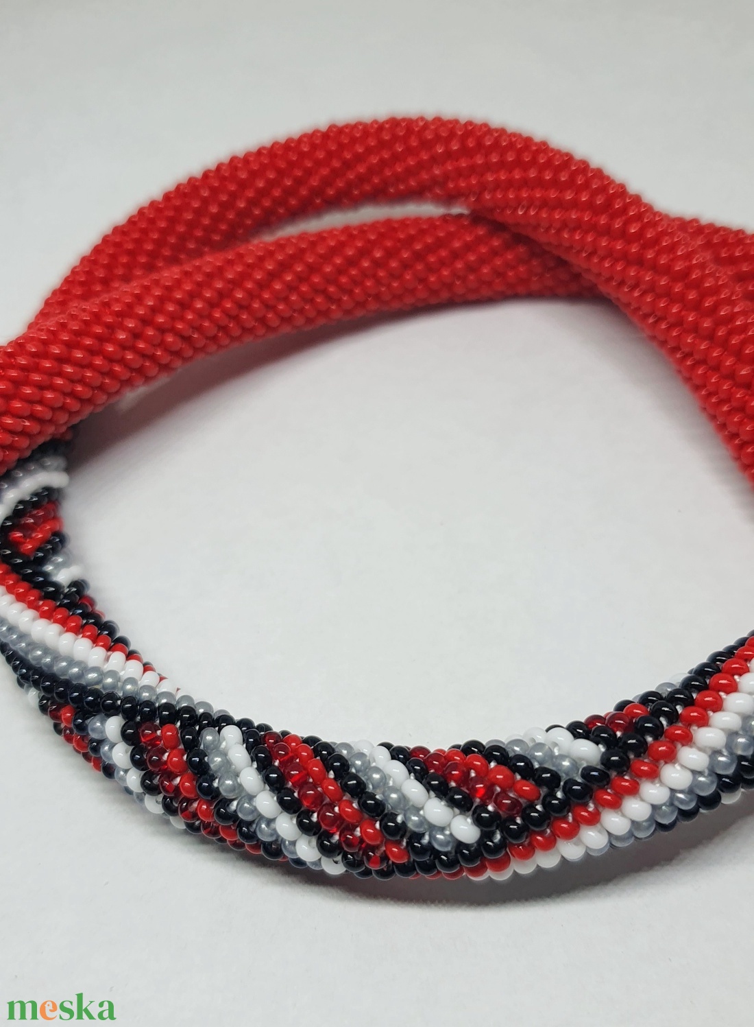 gyöngyhorgolt nyaklánc - ékszer - nyaklánc - gyöngyös nyaklánc - Meska.hu