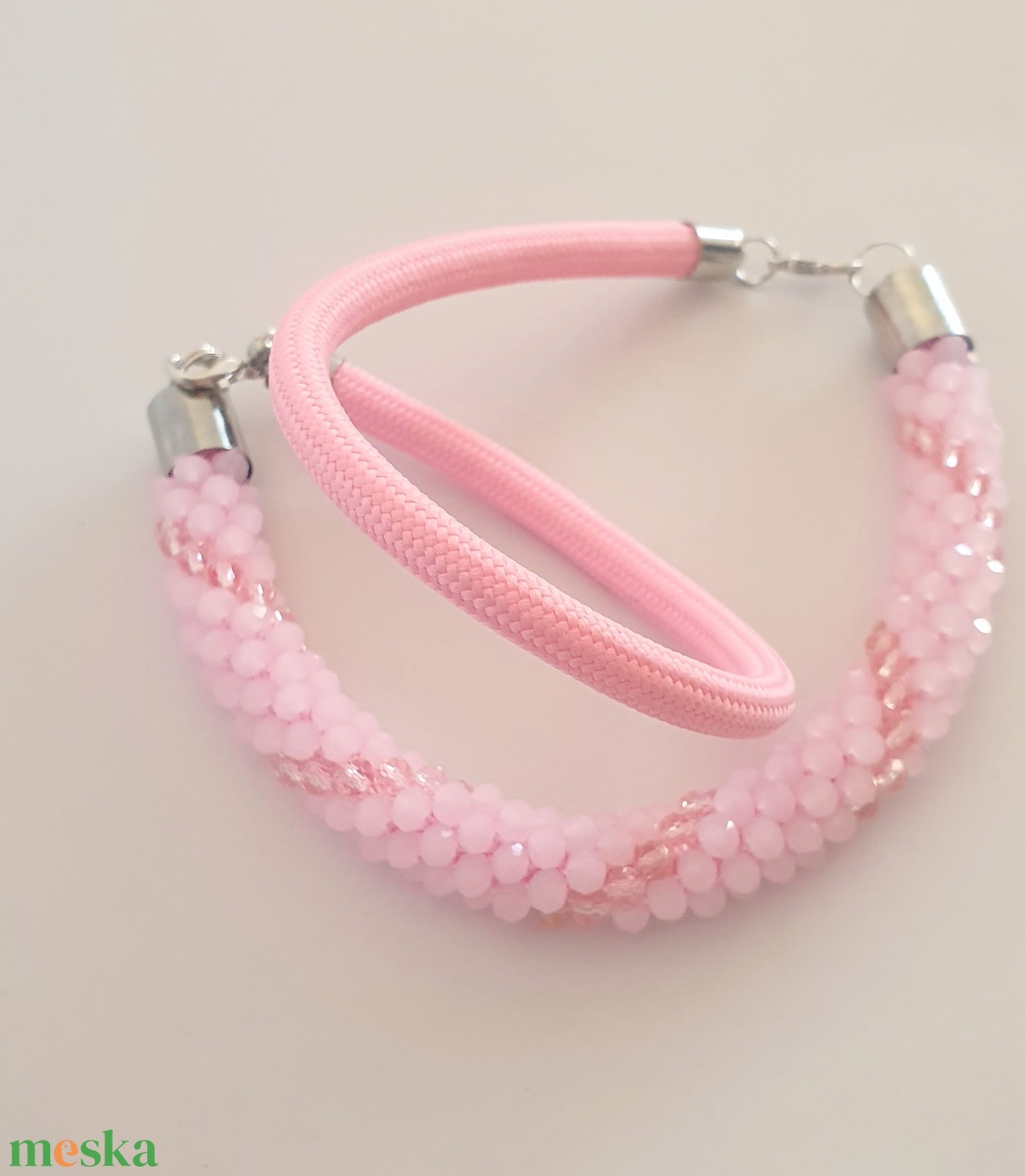 Rózsaszín álom - ékszer - nyaklánc - medál nélküli nyaklánc - Meska.hu