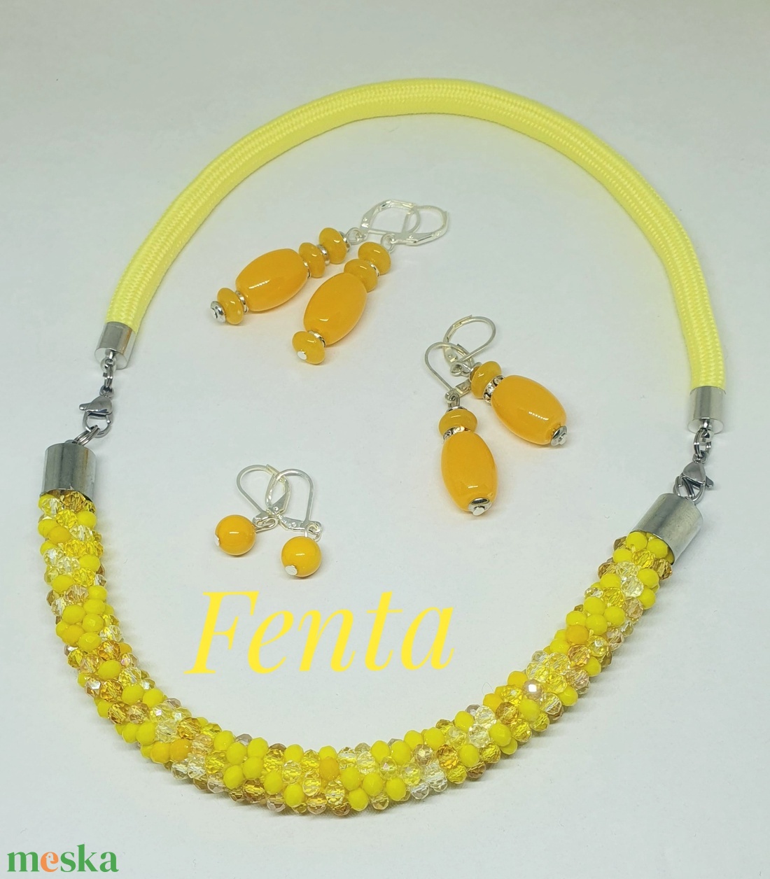 Sárga álom - ékszer - nyaklánc - medál nélküli nyaklánc - Meska.hu