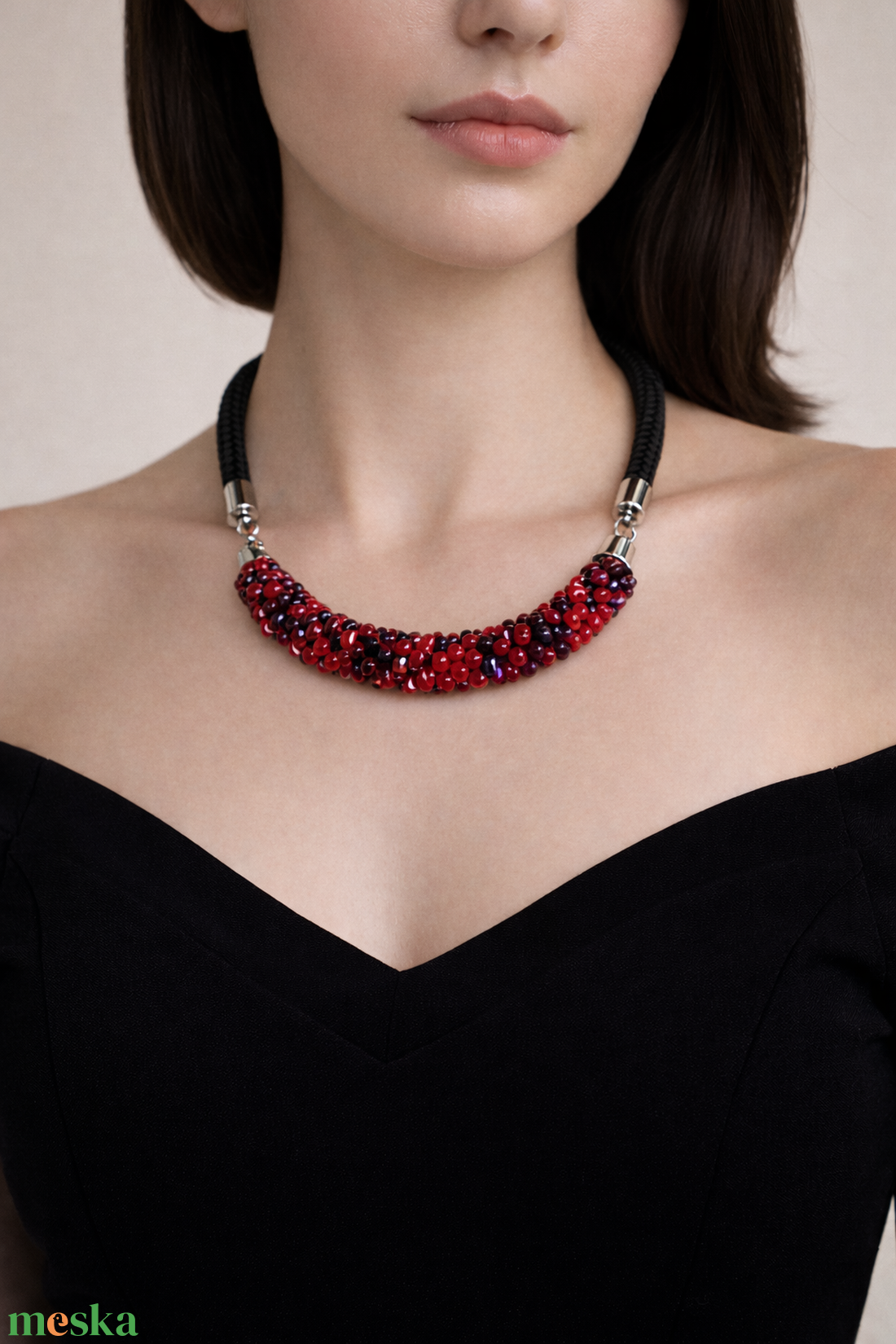 Bordó álom - ékszer - nyaklánc - medál nélküli nyaklánc - Meska.hu