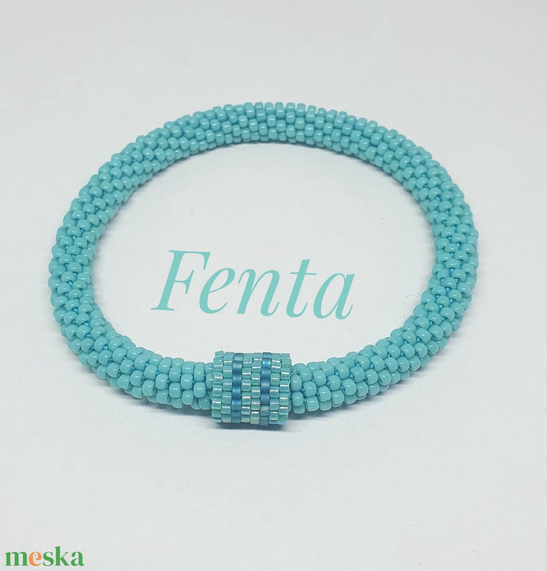 Türkíz karkötő - ékszer - karkötő - gyöngyös karkötő - Meska.hu