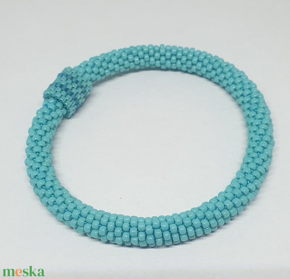 Türkíz karkötő - ékszer - karkötő - gyöngyös karkötő - Meska.hu