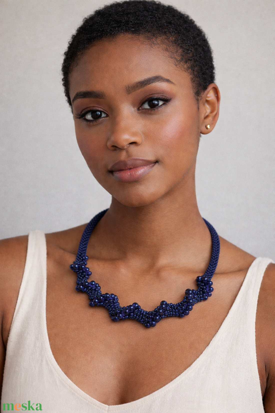 gyöngyhorgolt nyaklánc - ékszer - nyaklánc - gyöngyös nyaklánc - Meska.hu