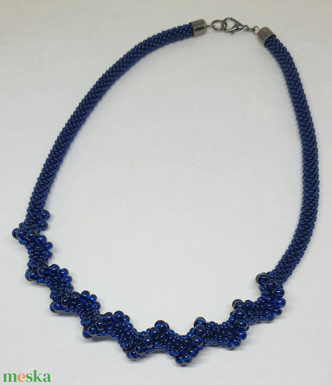 gyöngyhorgolt nyaklánc - ékszer - nyaklánc - gyöngyös nyaklánc - Meska.hu