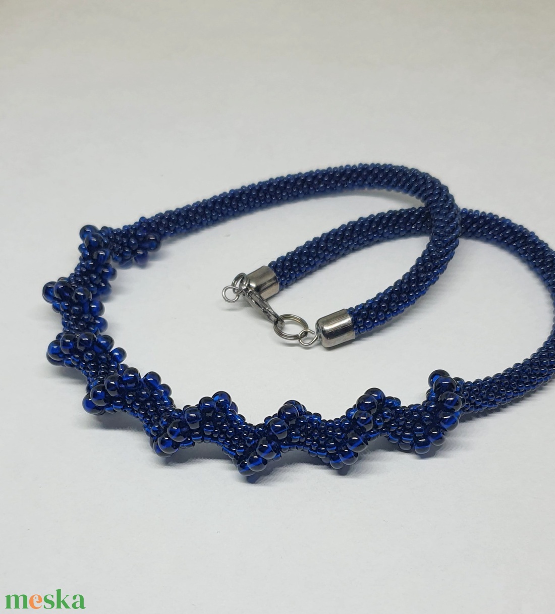 gyöngyhorgolt nyaklánc - ékszer - nyaklánc - gyöngyös nyaklánc - Meska.hu