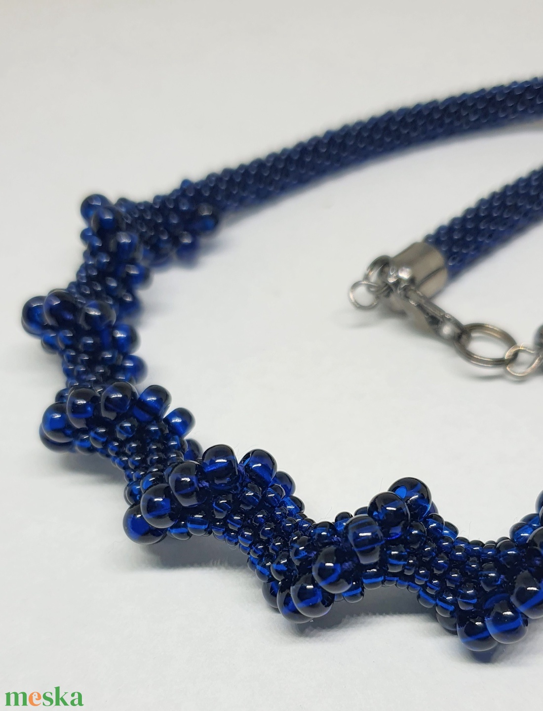 gyöngyhorgolt nyaklánc - ékszer - nyaklánc - gyöngyös nyaklánc - Meska.hu