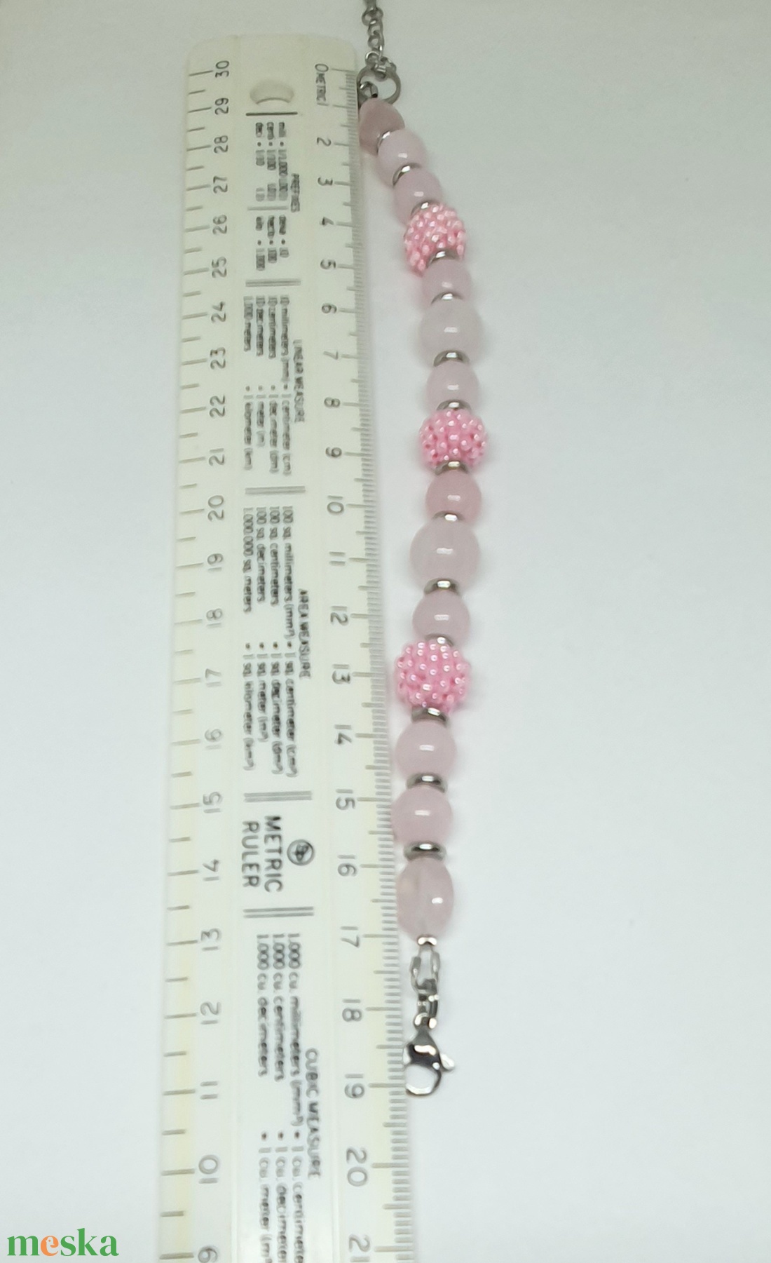 Rózsaszín gyöngy karkötők - ékszer - karkötő - gyöngyös karkötő - Meska.hu