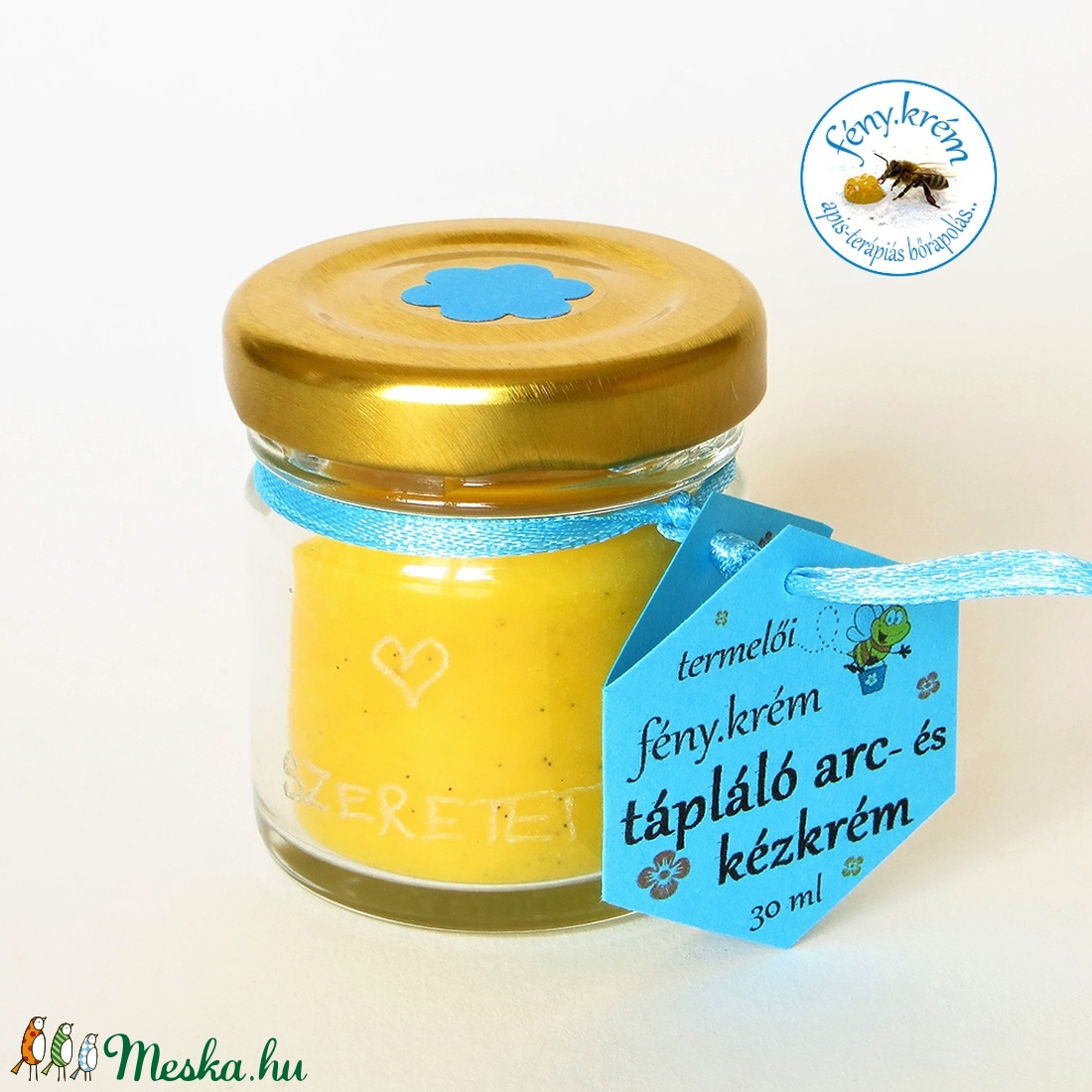 apis.terápiás bőrápoló � tápláló arc- és kézkrém � méhviasszal és kakaóvajjal � termelői � megújult -  - Meska.hu