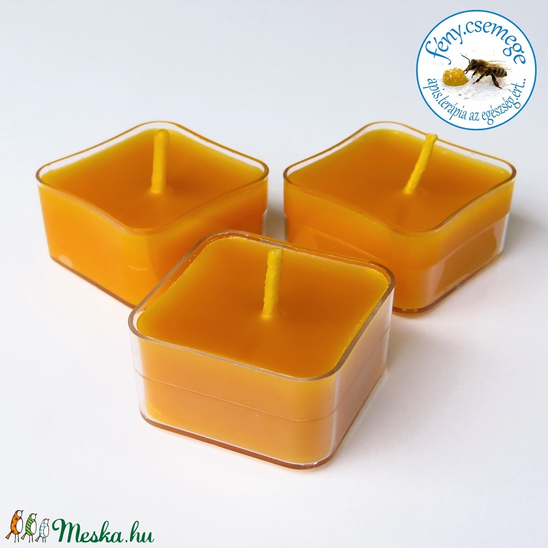 termelői méhviasz teamécses  virág formában -  - Meska.hu