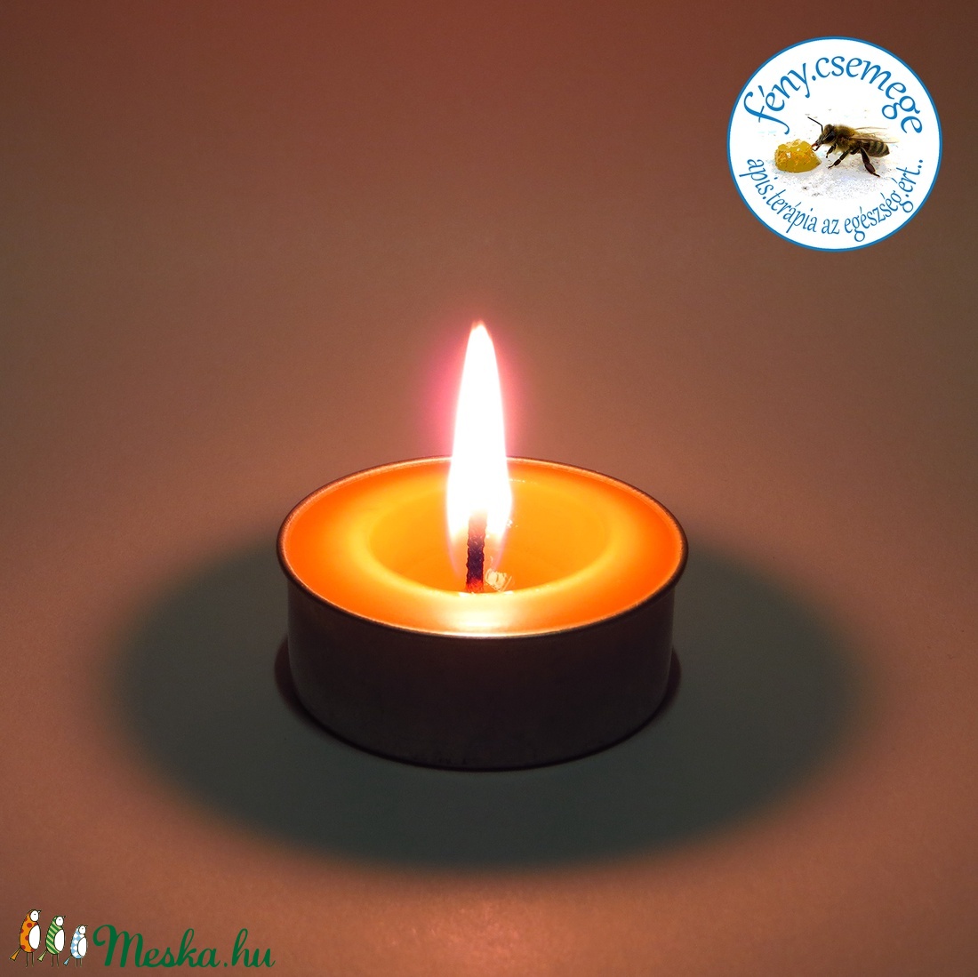 termelői méhviasz teamécses � kör formában -  - Meska.hu