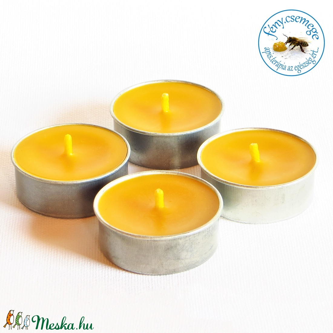 termelői méhviasz teamécses � kör formában -  - Meska.hu