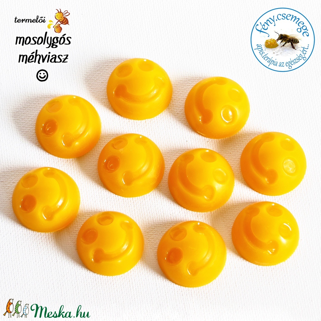 mosolygós méhviasz  termelői  10 db mosoly :) -  - Meska.hu