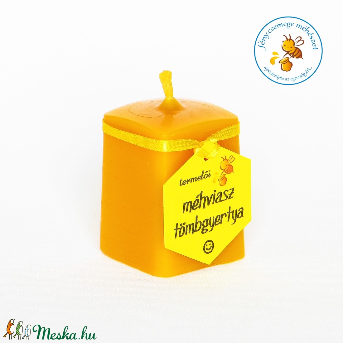 termelői méhviasz mini hasáb öntött gyertya tömbgyertya -  - Meska.hu