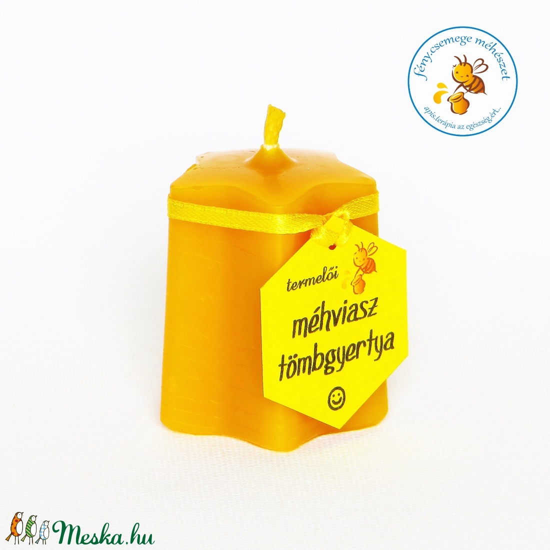 termelői méhviasz mini csillag öntött gyertya tömbgyertya -  - Meska.hu