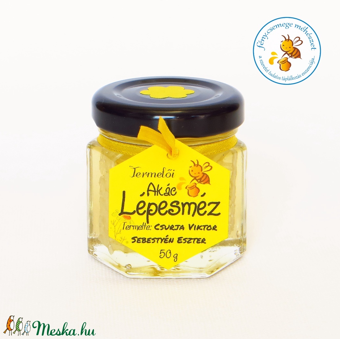 akác lépesméz mini díszüvegben -  - Meska.hu