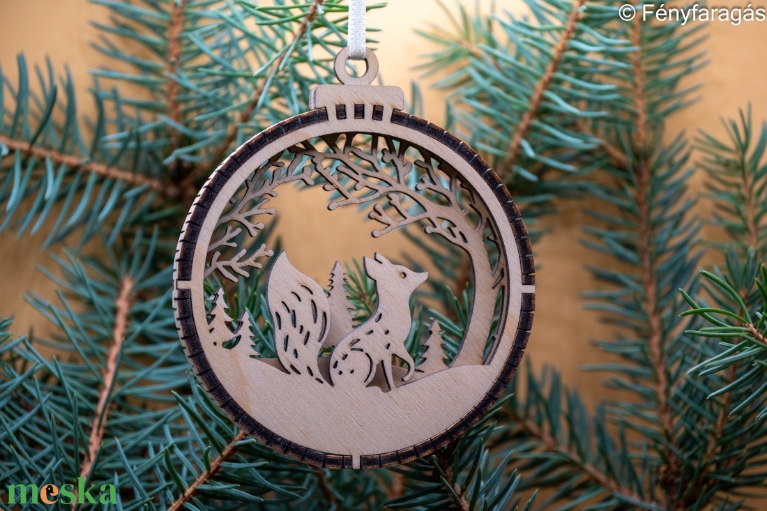 Róka 3D karácsonyfadísz - karácsony - karácsonyi lakásdekoráció - karácsonyfadíszek - Meska.hu