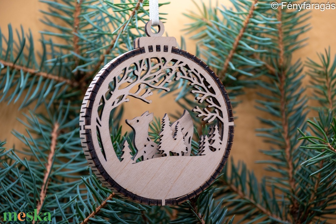 Róka 3D karácsonyfadísz - karácsony - karácsonyi lakásdekoráció - karácsonyfadíszek - Meska.hu