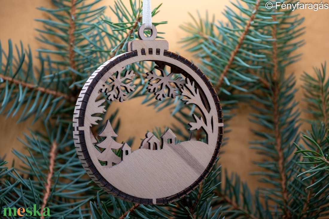 Hóember 3D karácsonyfadísz - karácsony - karácsonyi lakásdekoráció - karácsonyfadíszek - Meska.hu