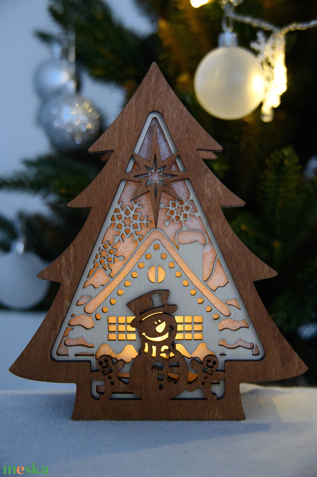 Hóemberes mécsestartó - otthon & életmód - gyertya, illat, aroma - mécses és mécsestartó - Meska.hu