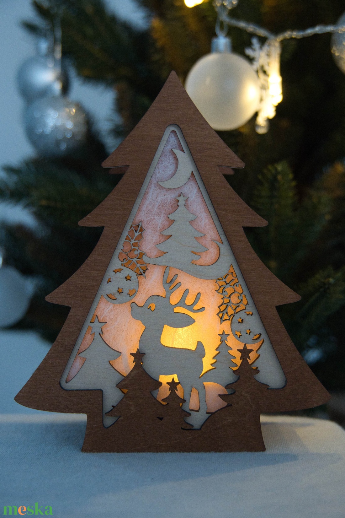 Szarvasos mécsestartó - otthon & életmód - gyertya, illat, aroma - mécses és mécsestartó - Meska.hu