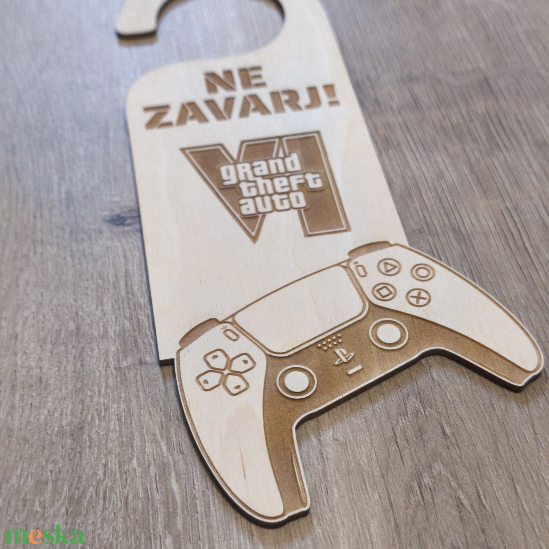 GTA VI - Ne zavarj!  - otthon & életmód - dekoráció - ajtó- és ablak dekoráció - ajtókilincs tábla - Meska.hu