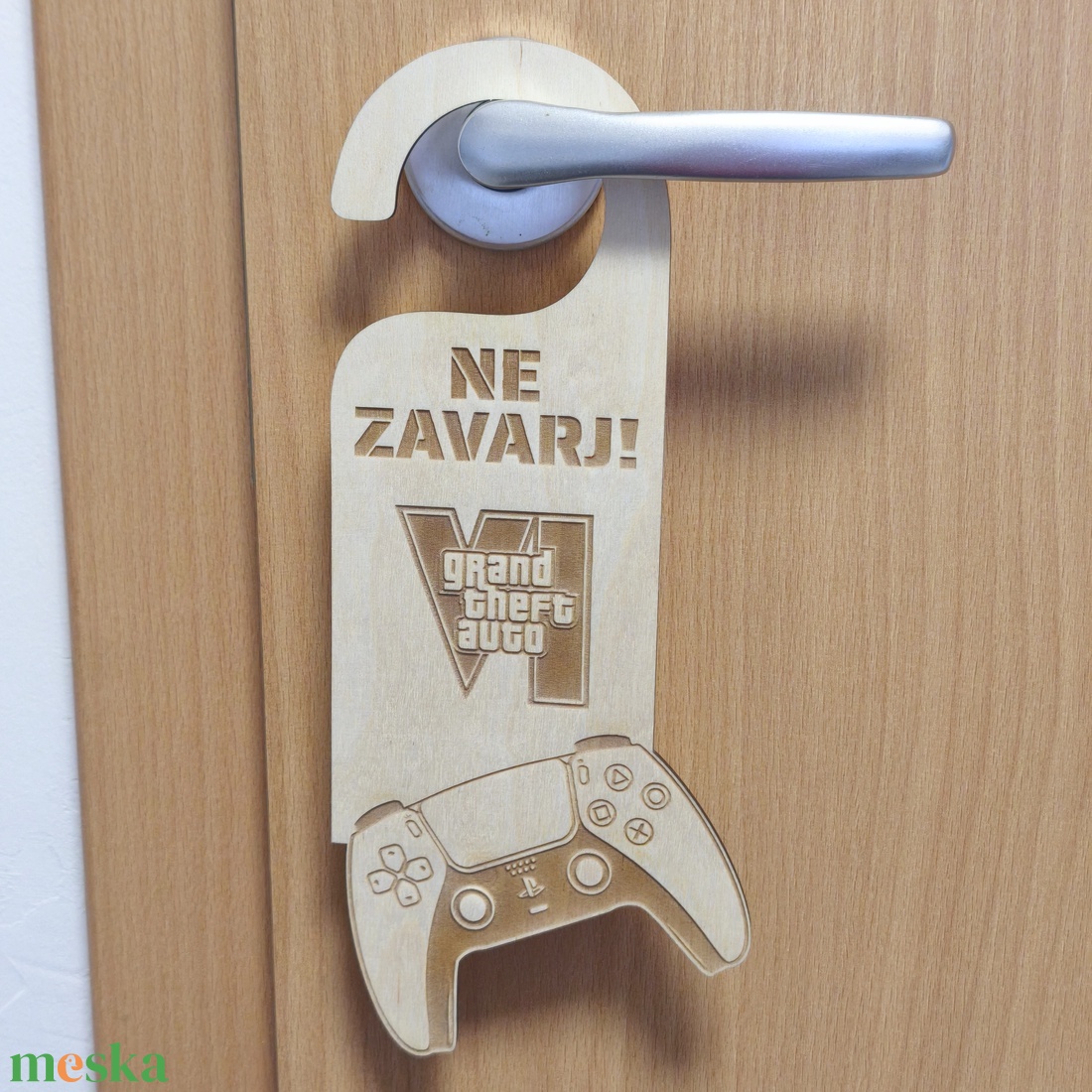 GTA VI - Ne zavarj!  - otthon & életmód - dekoráció - ajtó- és ablak dekoráció - ajtókilincs tábla - Meska.hu