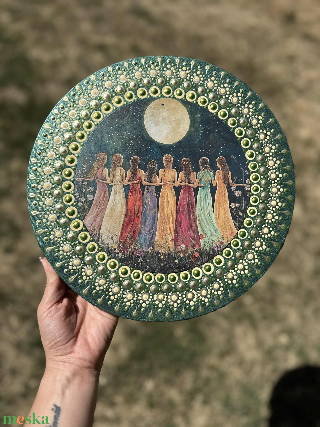  Együtt a Hold alatt  Női Kör Mandala - otthon & életmód - dekoráció - spiritualitás - mandala - Meska.hu