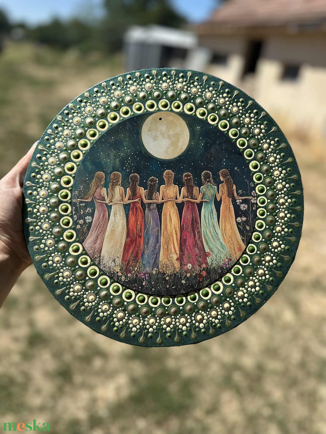  Együtt a Hold alatt  Női Kör Mandala - otthon & életmód - dekoráció - spiritualitás - mandala - Meska.hu