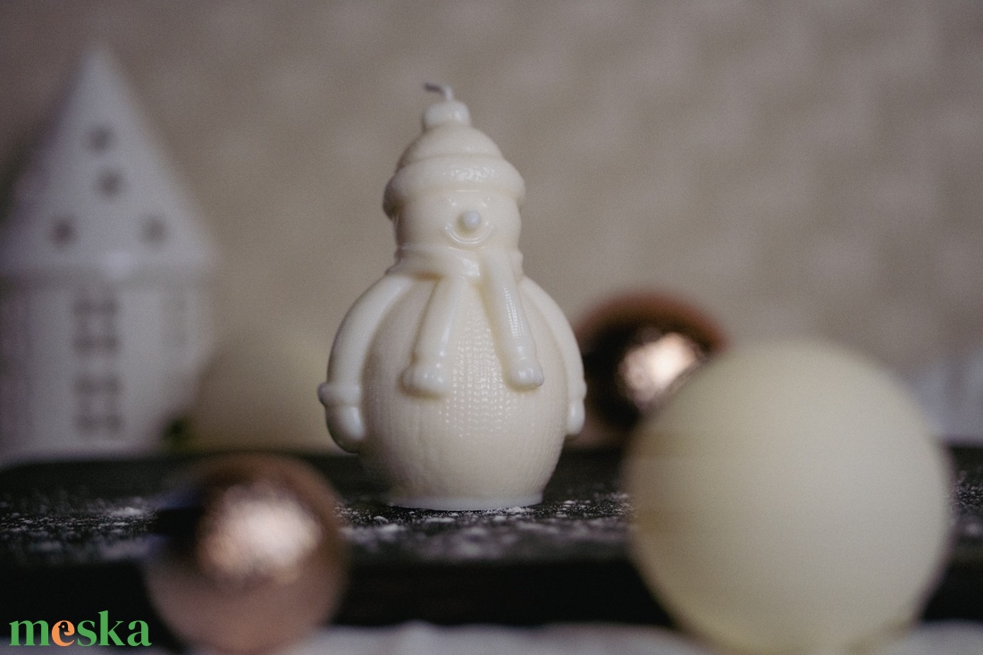 Hóember formagyertya - karácsony - karácsonyi lakásdekoráció - karácsonyi illatgyertya, mécses - Meska.hu