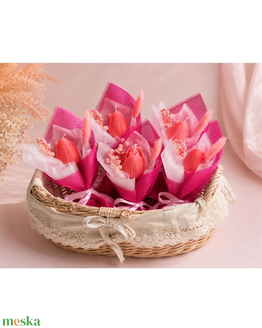 Tulipán virággyertya - egy szál figyelmesség - otthon & életmód - gyertya, illat, aroma - gyertya - Meska.hu