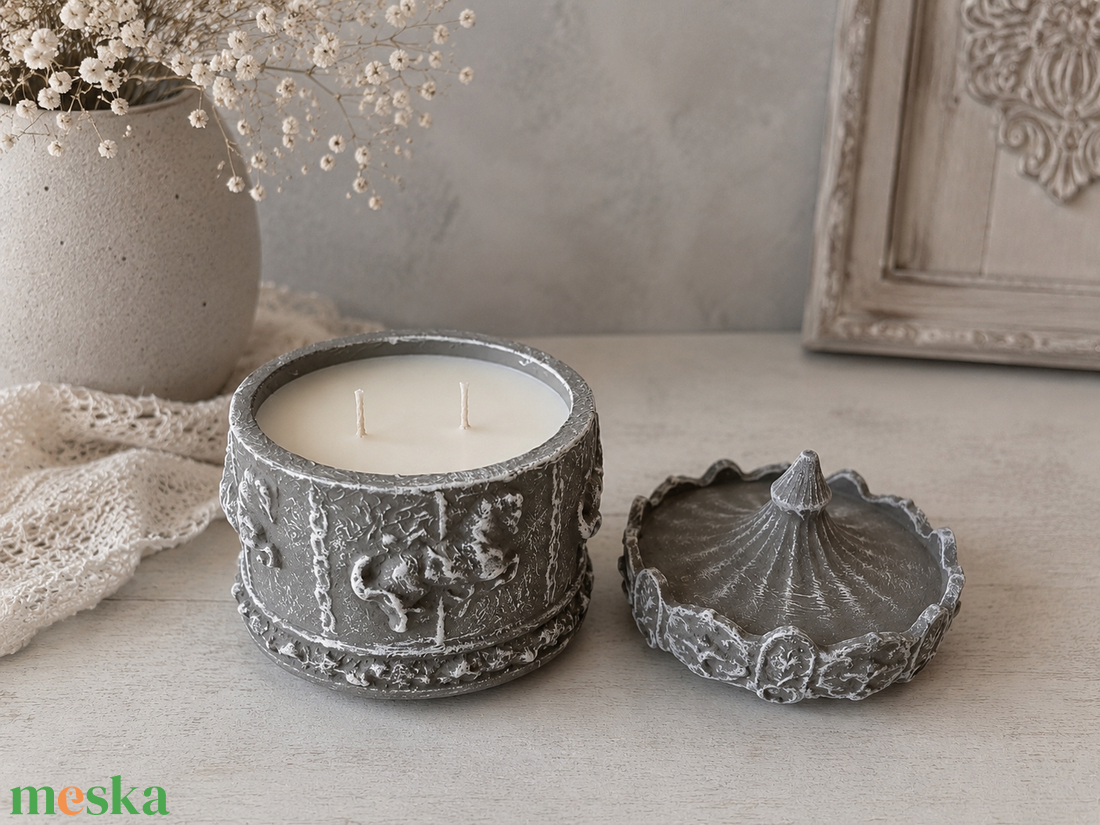 Shabby Chic rusztikus gyertyatartó - otthon & életmód - gyertya, illat, aroma - gyertyatartó - Meska.hu