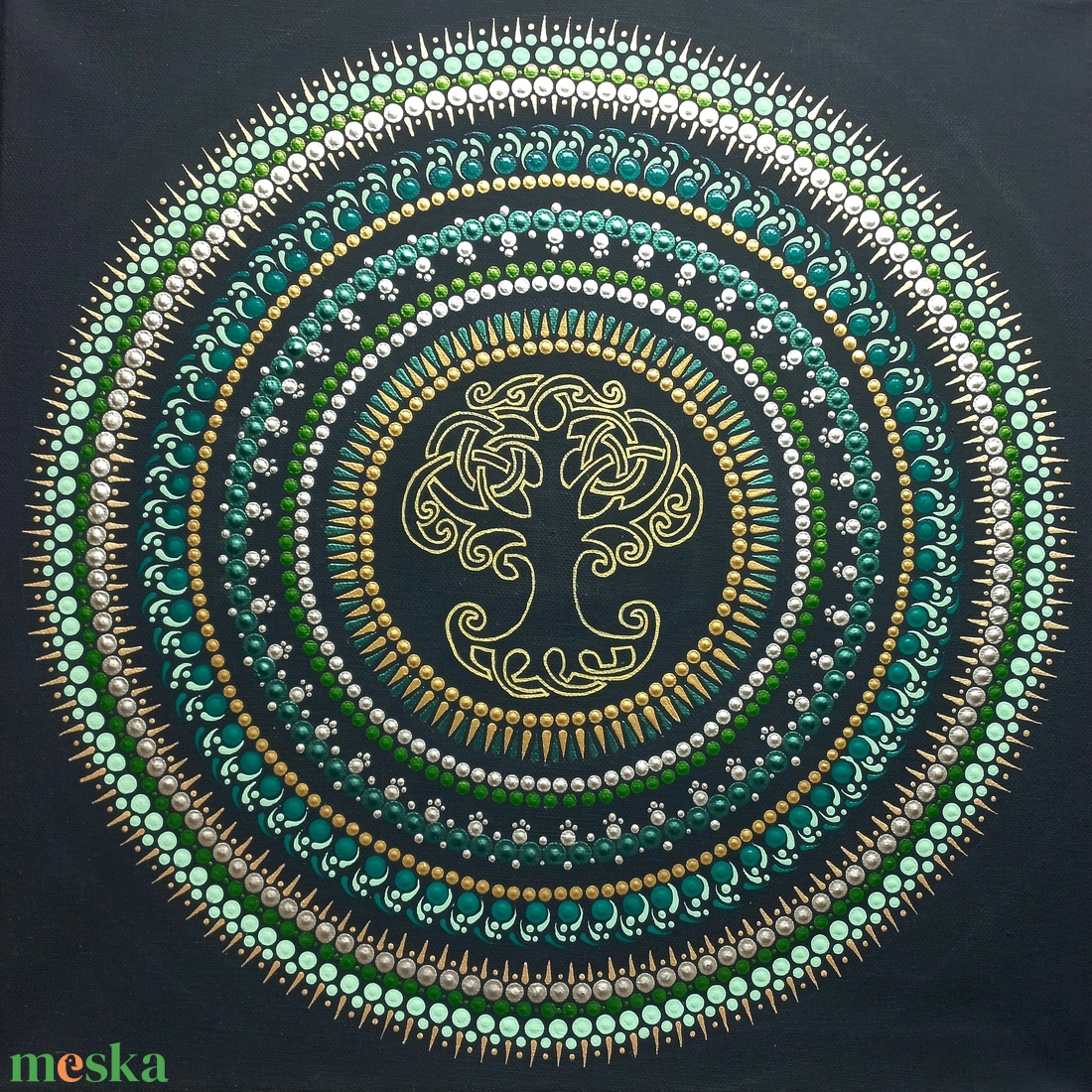 Pontozott mandala - Életfa - otthon & életmód - dekoráció - spiritualitás - mandala - Meska.hu