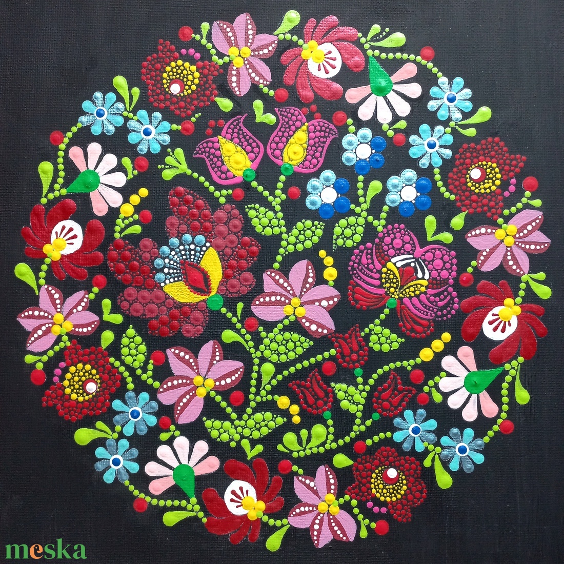 Pontozott mandala - magyaros minta - otthon & életmód - dekoráció - spiritualitás - mandala - Meska.hu Pontozott mandala - magyaros minta - otthon & életmód - dekoráció - spiritualitás - mandala - Meska.hu