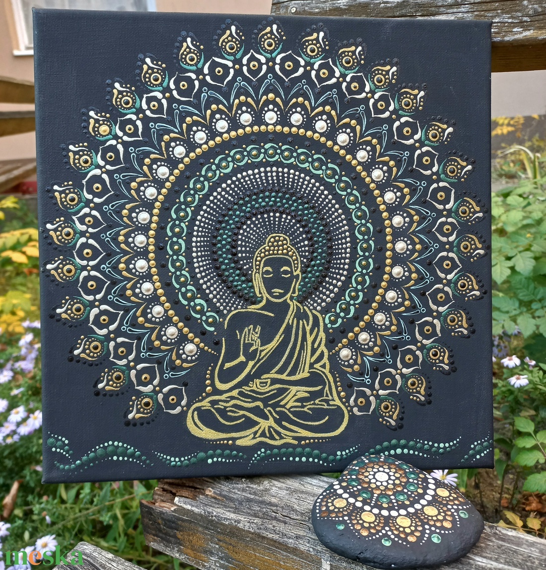 Pontozott mandala- Buddha - otthon & életmód - dekoráció - kép & falikép - vászonkép - Meska.hu Pontozott mandala- Buddha - otthon & életmód - dekoráció - kép & falikép - vászonkép - Meska.hu