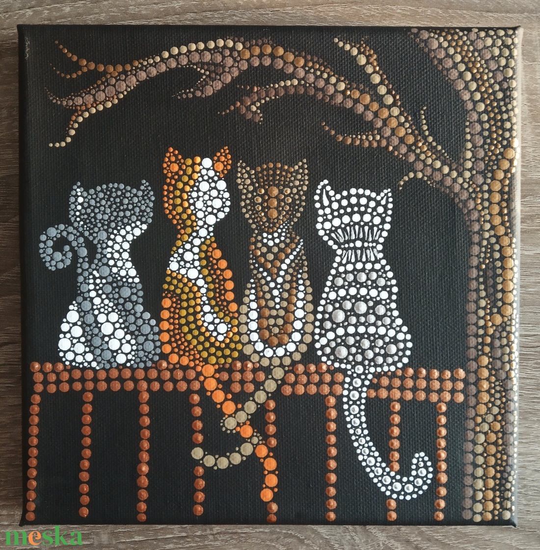 Pontozott mandala - Cicák - otthon & életmód - dekoráció - kép & falikép - vászonkép - Meska.hu Pontozott mandala - Cicák - otthon & életmód - dekoráció - kép & falikép - vászonkép - Meska.hu