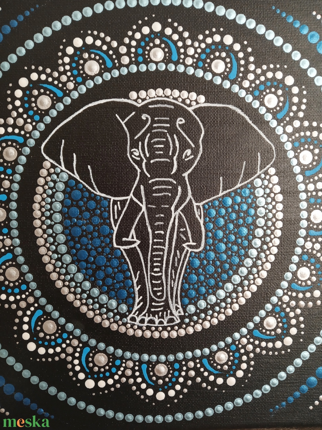 Pontozott mandala - Elefánt - otthon & életmód - dekoráció - kép & falikép - vászonkép - Meska.hu Pontozott mandala - Elefánt - otthon & életmód - dekoráció - kép & falikép - vászonkép - Meska.hu