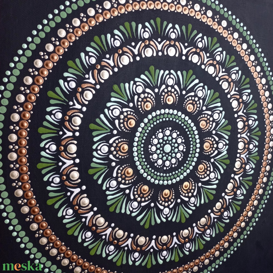 Pontozott mandala - Föld, természet színeivel - otthon & életmód - dekoráció - spiritualitás - mandala - Meska.hu
