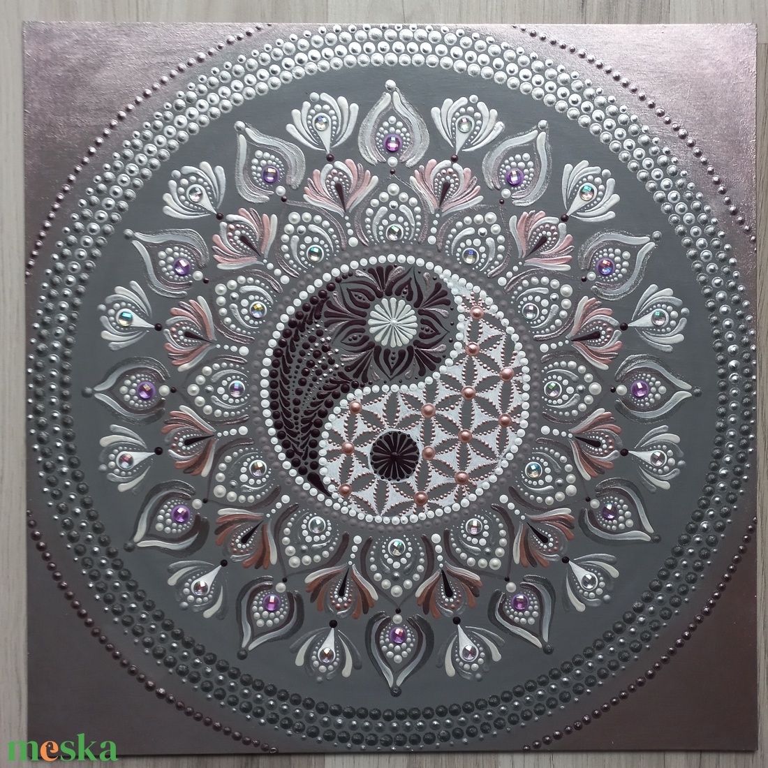 Pontozott mandala - Jin- jang - otthon & életmód - dekoráció - spiritualitás - mandala - Meska.hu