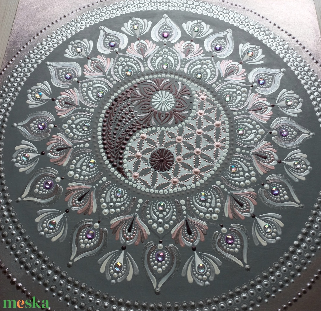 Pontozott mandala - Jin- jang - otthon & életmód - dekoráció - spiritualitás - mandala - Meska.hu