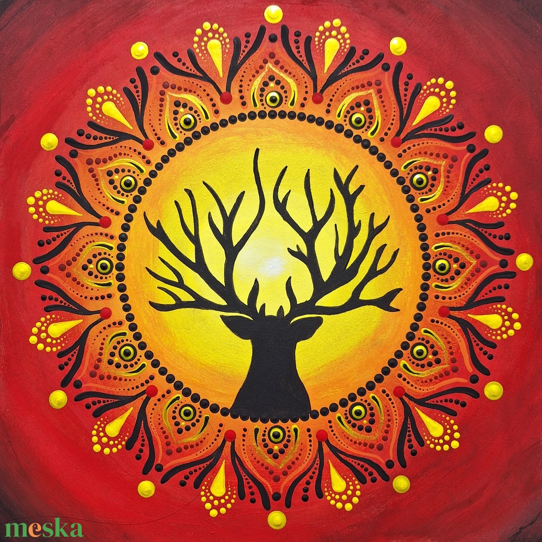 Pontozott mandala - Szarvas - otthon & életmód - dekoráció - spiritualitás - mandala - Meska.hu Pontozott mandala - Szarvas - otthon & életmód - dekoráció - spiritualitás - mandala - Meska.hu