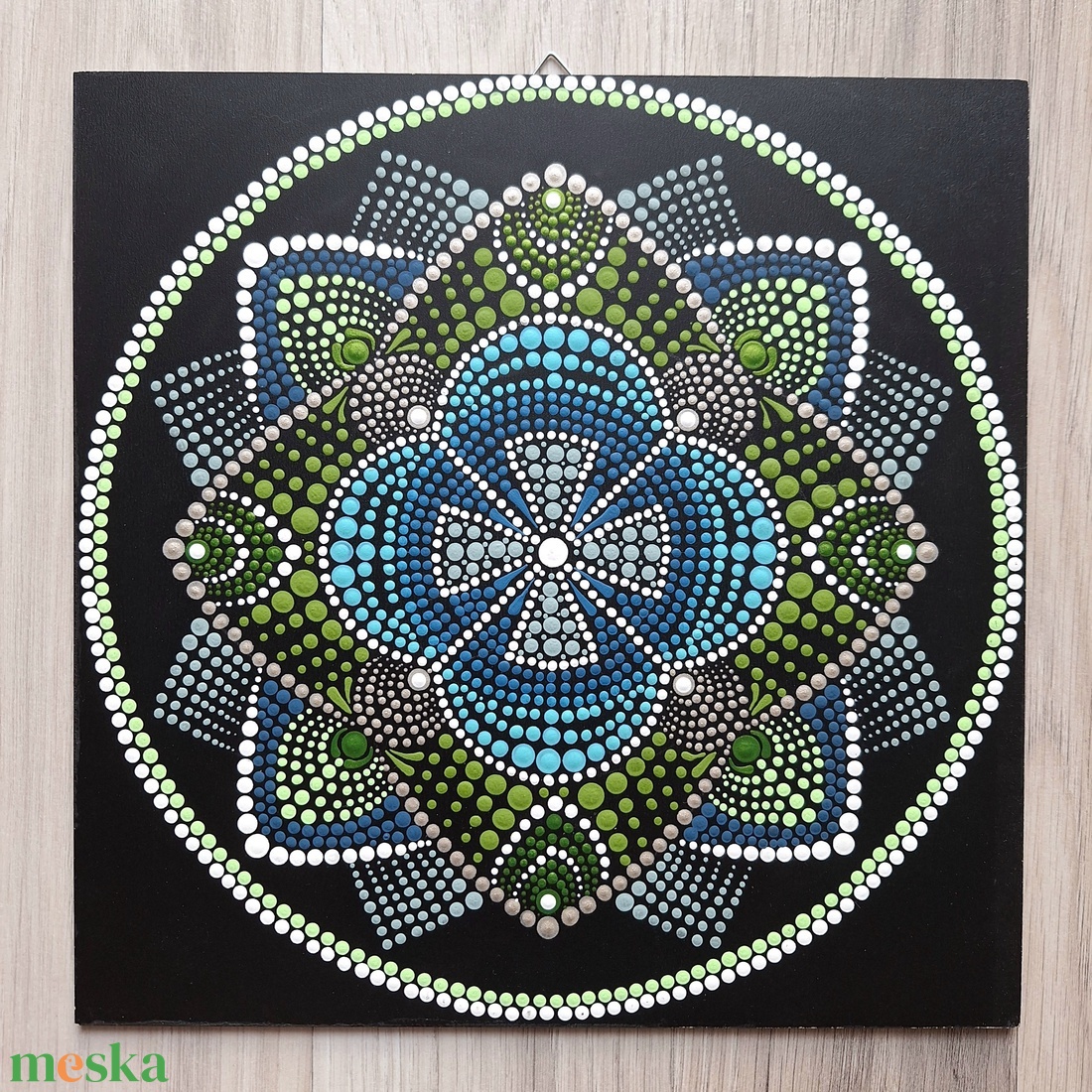 Pontozott mandala - kék,zöld, szürke - otthon & életmód - dekoráció - spiritualitás - mandala - Meska.hu Pontozott mandala - kék,zöld, szürke - otthon & életmód - dekoráció - spiritualitás - mandala - Meska.hu