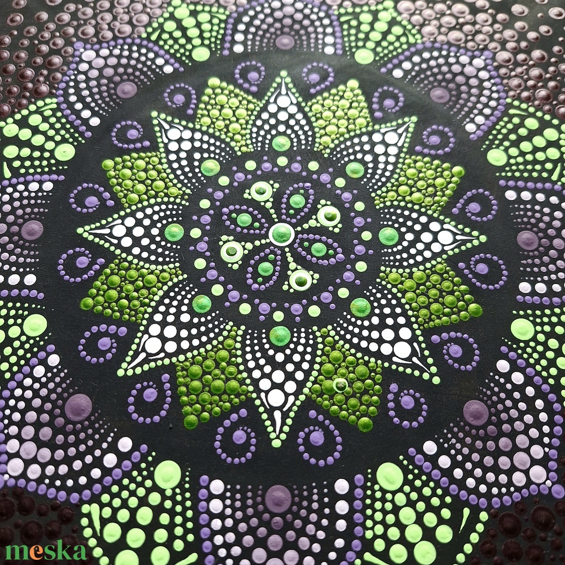 Pontozott mandala - Zöld, lila, fehér - otthon & életmód - dekoráció - spiritualitás - mandala - Meska.hu Pontozott mandala - Zöld, lila, fehér - otthon & életmód - dekoráció - spiritualitás - mandala - Meska.hu