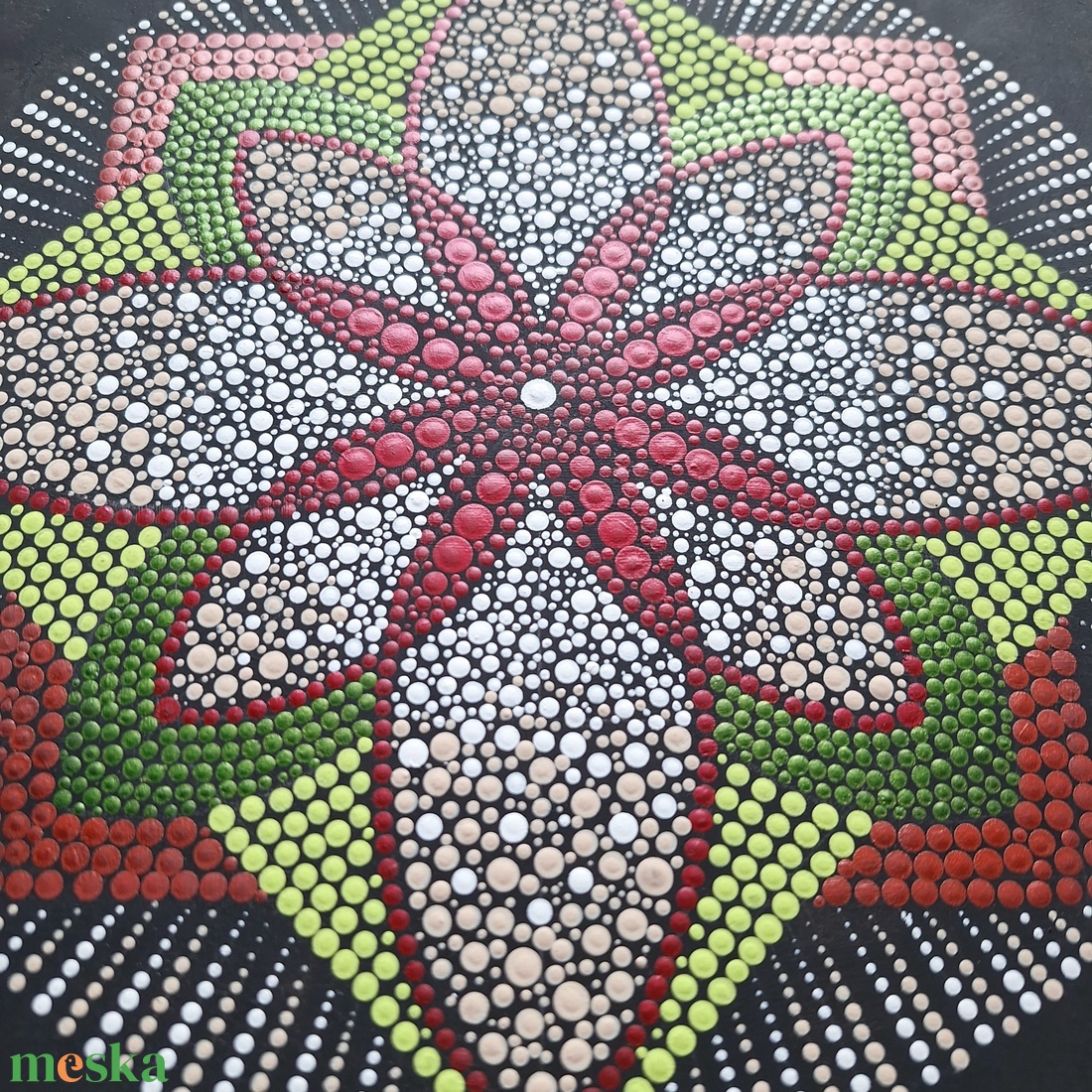 Pontozott mandala - Bordó, fehér, zöld - otthon & életmód - dekoráció - spiritualitás - mandala - Meska.hu Pontozott mandala - Bordó, fehér, zöld - otthon & életmód - dekoráció - spiritualitás - mandala - Meska.hu