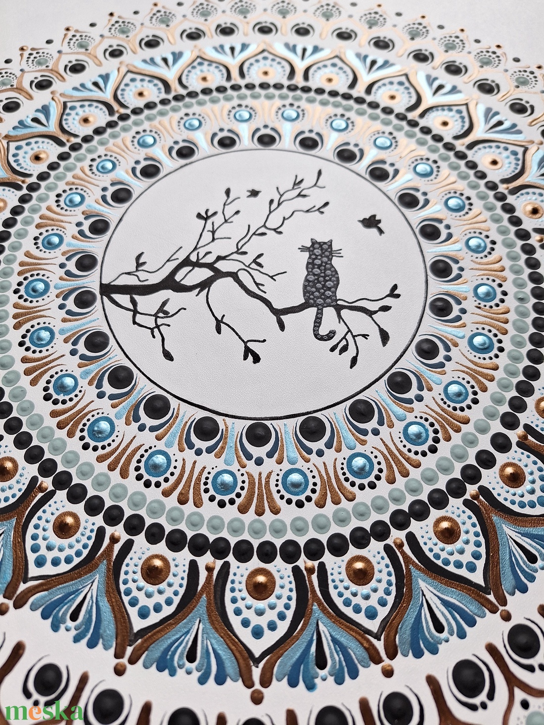 Pontozott mandala - cica, kék - otthon & életmód - dekoráció - spiritualitás - mandala - Meska.hu Pontozott mandala - cica, kék - otthon & életmód - dekoráció - spiritualitás - mandala - Meska.hu