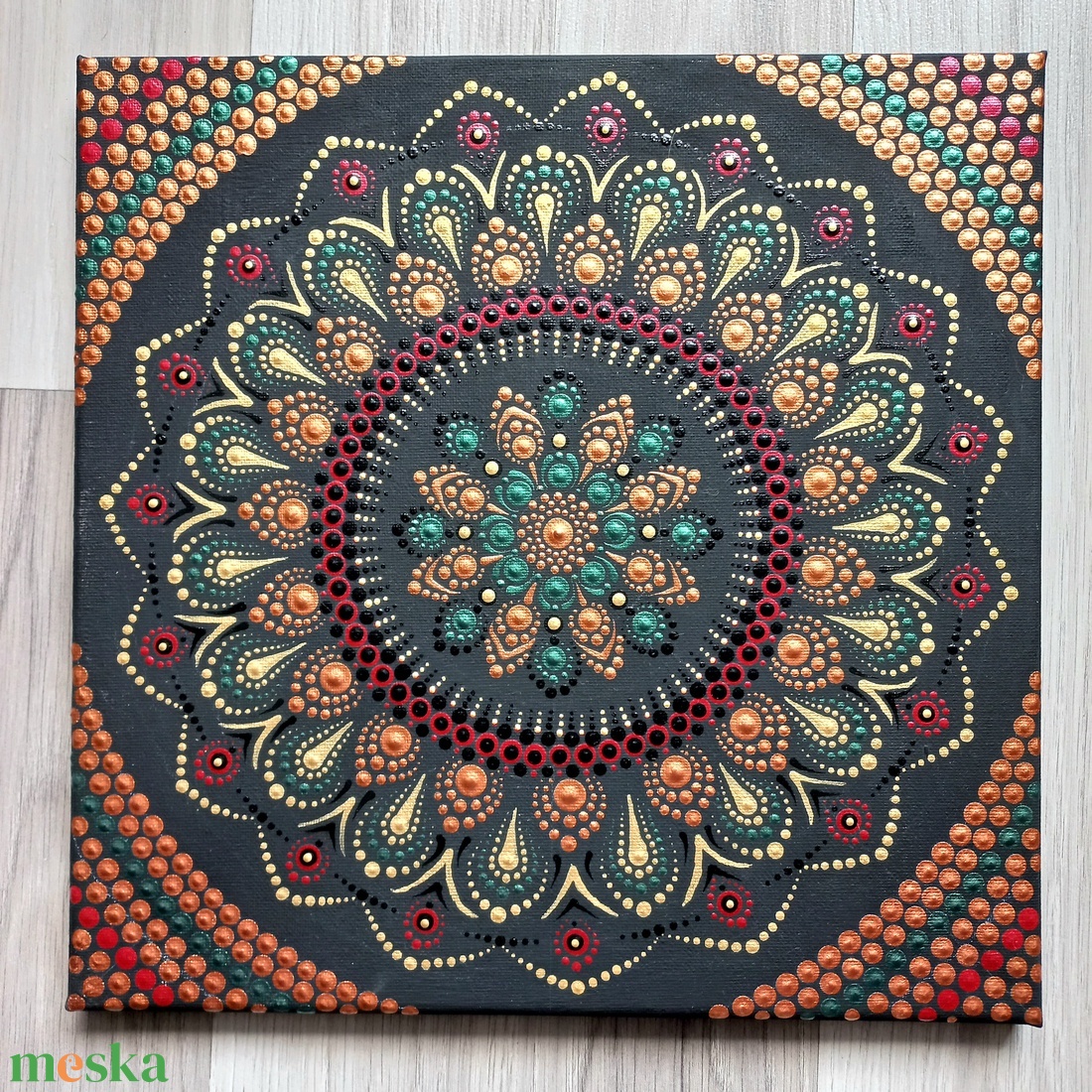 Pontozott mandala- bronz, zöld, bordó - otthon & életmód - dekoráció - spiritualitás - mandala - Meska.hu Pontozott mandala- bronz, zöld, bordó - otthon & életmód - dekoráció - spiritualitás - mandala - Meska.hu