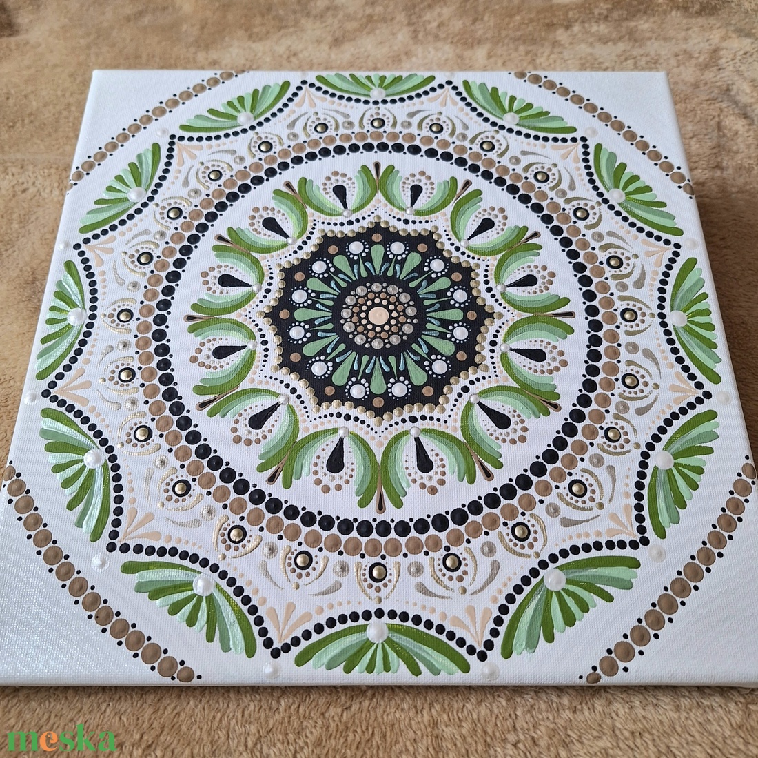 Pontozott mandala - 30x30 cm - otthon & életmód - dekoráció - kép & falikép - vászonkép - Meska.hu Pontozott mandala - 30x30 cm - otthon & életmód - dekoráció - kép & falikép - vászonkép - Meska.hu