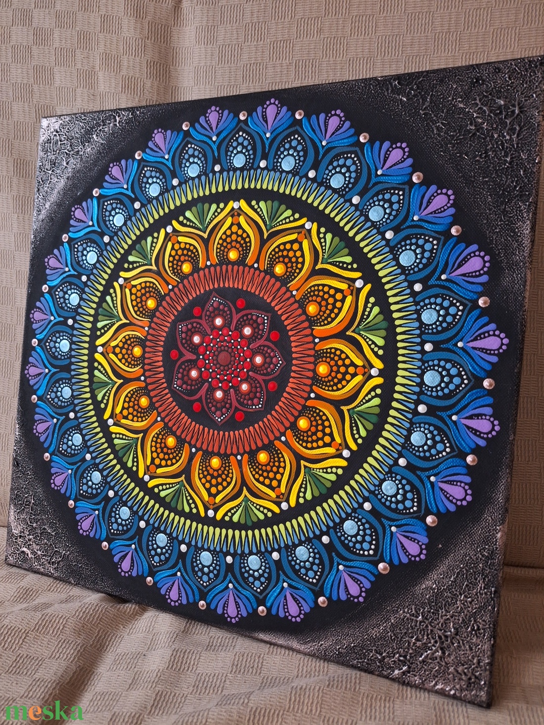 Pontozott mandala- 7 csakra - otthon & életmód - dekoráció - spiritualitás - mandala - Meska.hu