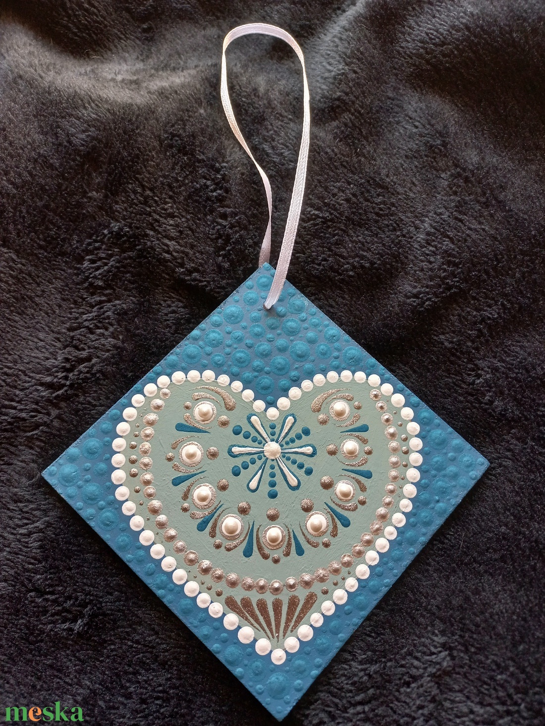 Pontozott mandala- Szív akasztós, kék - otthon & életmód - dekoráció - spiritualitás - mandala - Meska.hu Pontozott mandala- Szív akasztós, kék - otthon & életmód - dekoráció - spiritualitás - mandala - Meska.hu